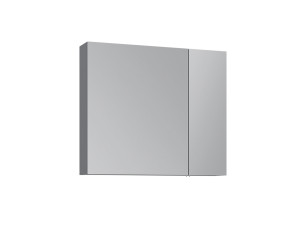 Mobile da bagno con specchio "Nuvola 80 v2" - 75 x 16 x 66 cm - Grigio