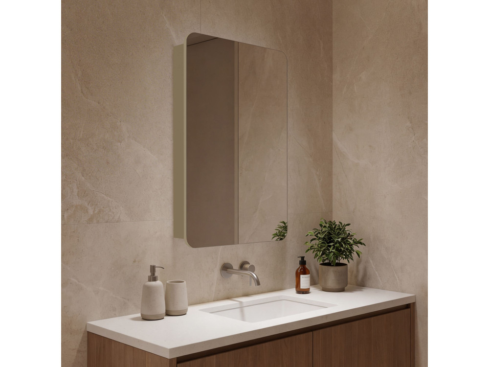 Mobile da bagno con specchio "Orbit 50" - 50 x 16 x 71 cm - Mink