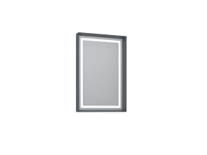 Specchio decorativo in legno "Craft 60 x 90 v2" - 60 x 10 x 90 cm - Antracite opaco