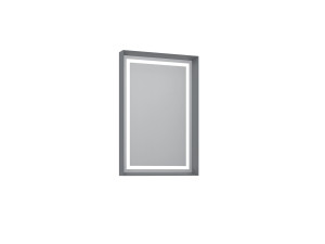 Specchio decorativo in legno "Craft 60 x 90 v2" - 60 x 10 x 90 cm - Grigio opaco
