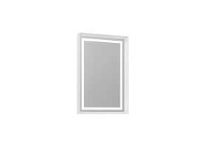 Specchio decorativo in legno "Craft 60 x 90 v2" - 60 x 10 x 90 cm - Bianco opaco