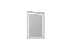 Specchio decorativo in legno "Craft 60 x 90 v2" - 60 x 10 x 90 cm - Cashmere opaco