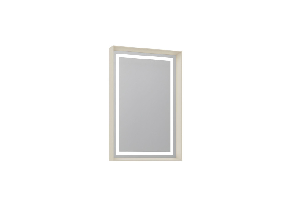Specchio decorativo in legno "Craft 60 x 90 v2" - 60 x 10 x 90 cm - Matte Mink