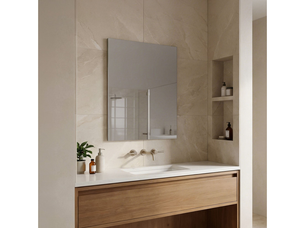 Specchio decorativo in legno "Desna 50" - 55 x 2 x 64 cm - Trasparente