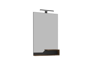 Specchio decorativo in legno "Galia 60" - 60 x 14 x 100 cm - Noce scuro