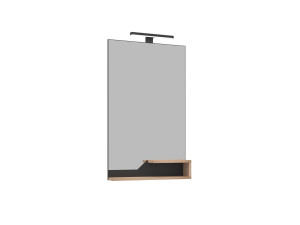 Specchio decorativo in legno "Galia 60" - 60 x 14 x 100 cm - Rovere