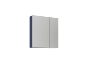Mobile da bagno con specchio "Bari 60" - 60 x 16 x 66 cm - Blu navy opaco