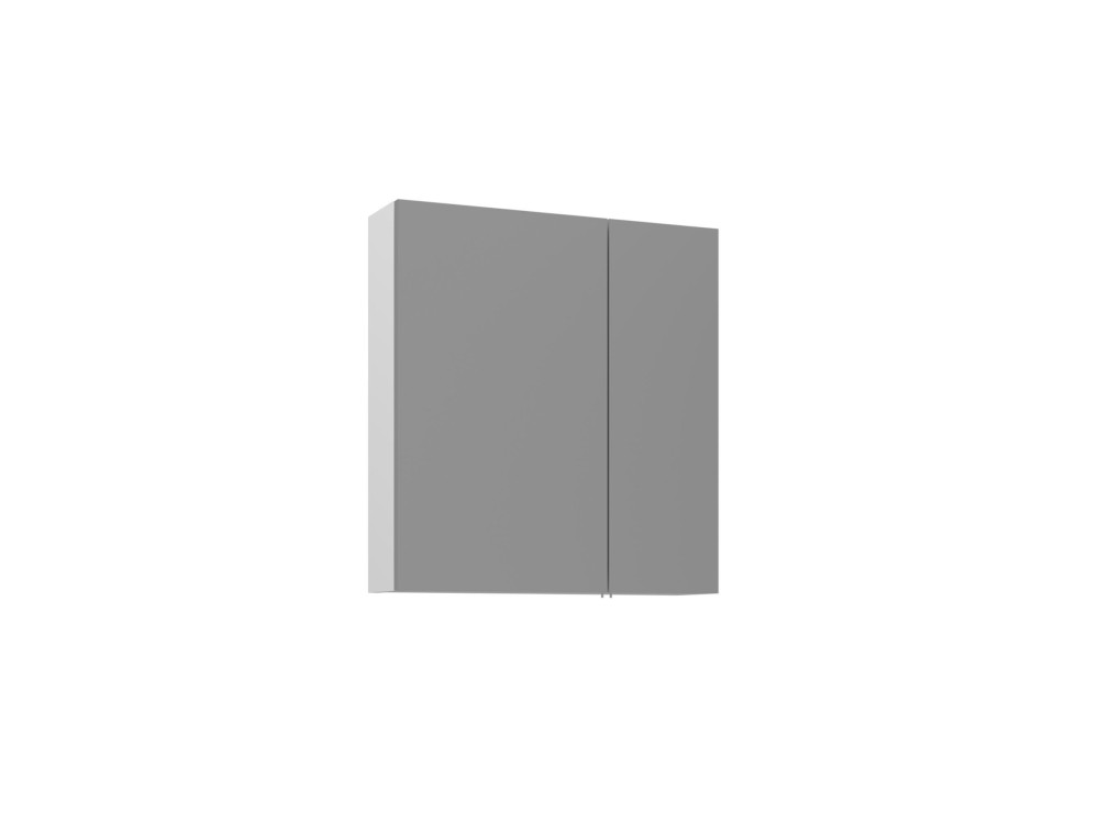 Mobile da bagno con specchio "Bari 60" - 60 x 16 x 66 cm - Bianco opaco