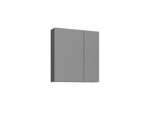 Mobile da bagno con specchio "Bari 60" - 60 x 16 x 66 cm - Antracite opaco