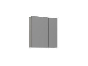 Mobile da bagno con specchio "Bari 60" - 60 x 16 x 66 cm - Cashmere opaco