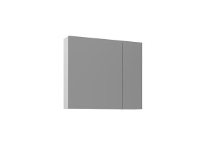 Mobile da bagno con specchio "Bari 80" - 75 x 16 x 66 cm - Bianco opaco
