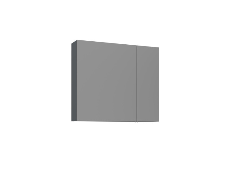 Mobile da bagno con specchio "Bari 80" - 75 x 16 x 66 cm - Antracite opaco