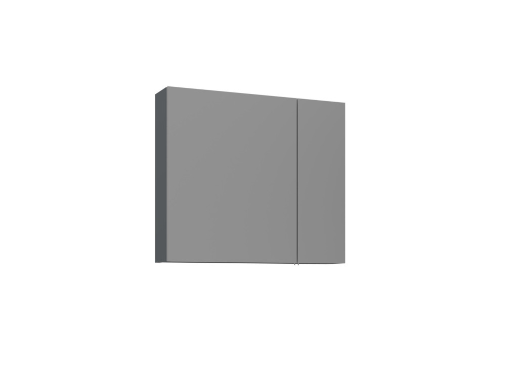 Mobile da bagno con specchio "Bari 80" - 75 x 16 x 66 cm - Antracite opaco