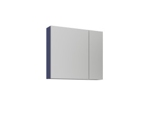 Mobile da bagno con specchio "Bari 80" - 75 x 16 x 66 cm - Blu navy opaco