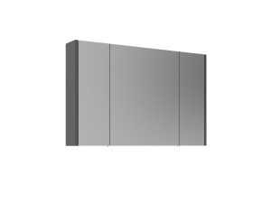 Mobile da bagno con specchio "Arno 100" - 100 x 16 x 66 cm - Grigio / Antracite