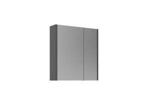 Mobile da bagno con specchio "Arno 60" - 60 x 16 x 66 cm - Grigio / Antracite