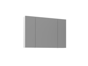 Mobile da bagno con specchio "Bari 100" - 97 x 16 x 66 cm - Bianco opaco