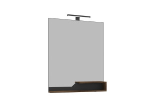 Specchio decorativo in legno "Galia 80" - 60 x 14 x 100 cm - Noce scuro