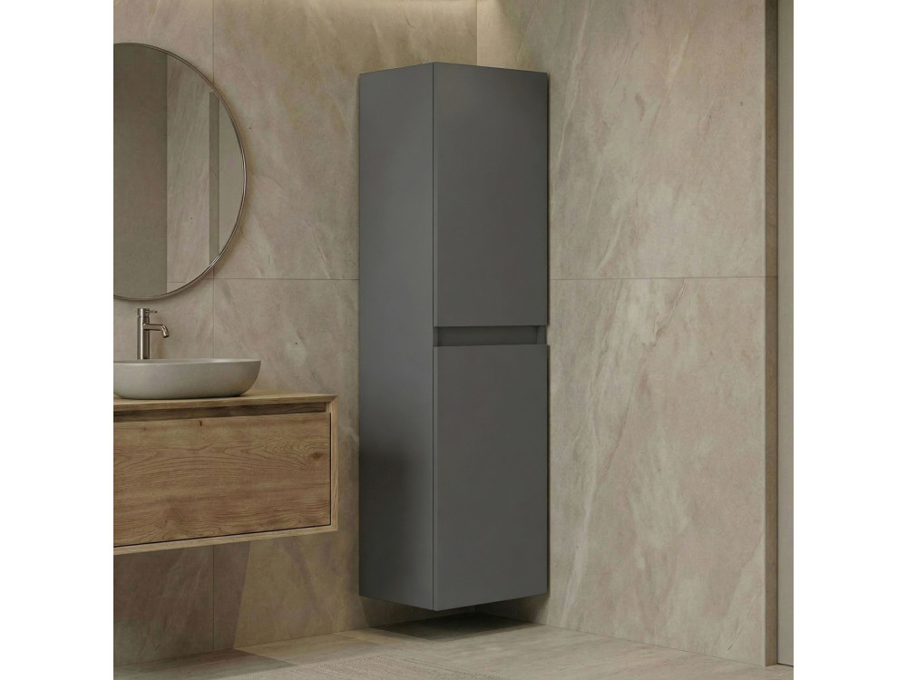Mobile da bagno "Nest 40 v2" - 40 x 32 x 138 cm - Grigio opaco