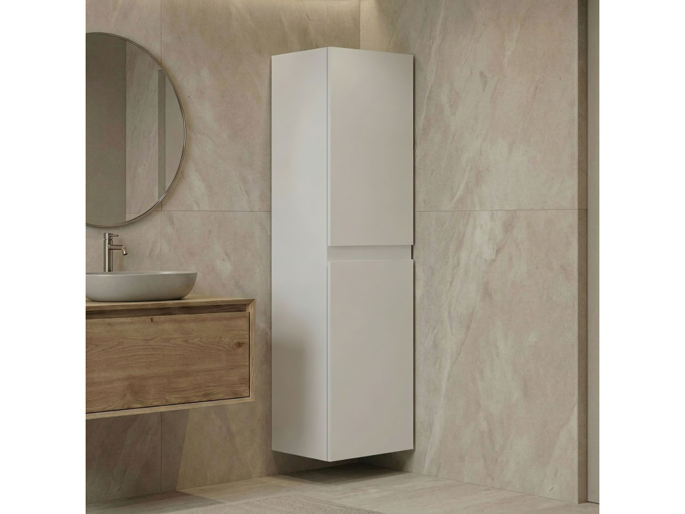 Mobile da bagno "Nest 40 v2" - 40 x 32 x 138 cm - Bianco opaco