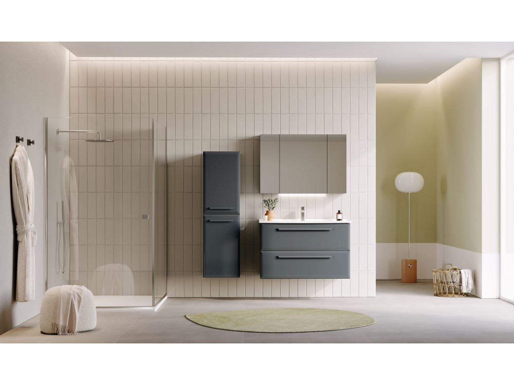 Mobile da bagno "Nuvola 40 v3" - 40 x 32 x 138 cm - Antracite