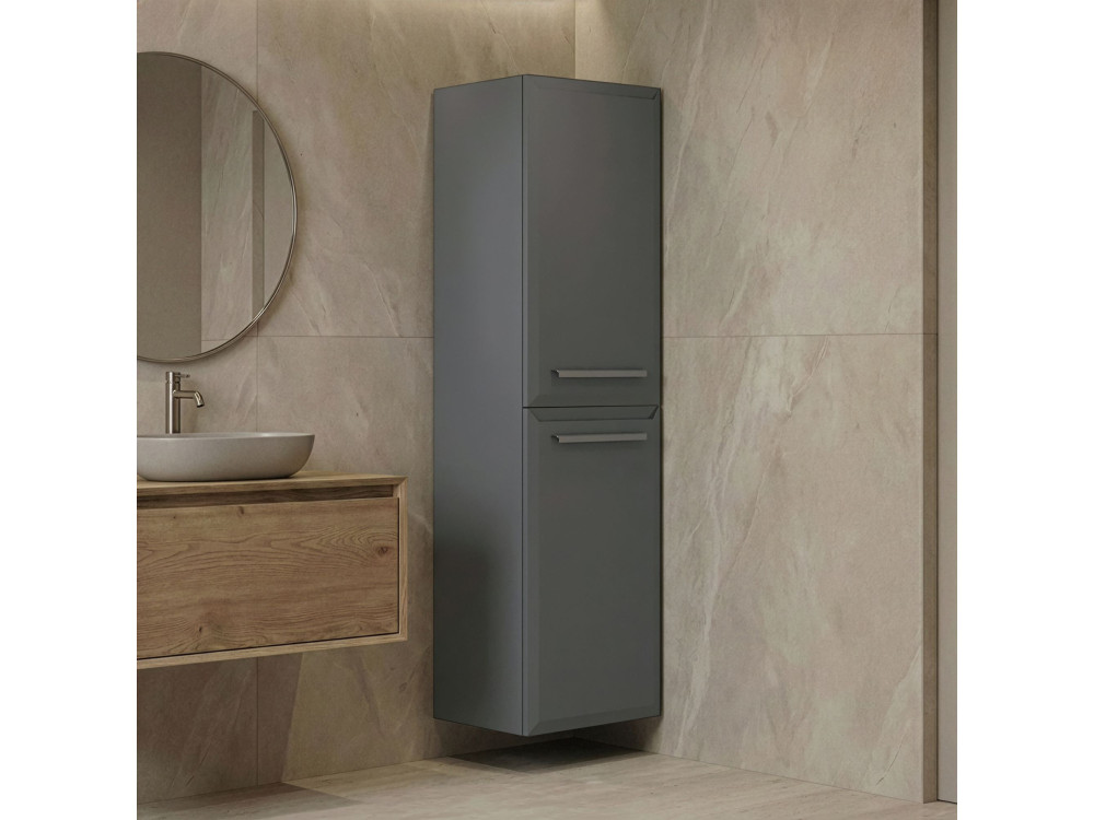 Mobile da bagno "Nuvola 40 v3" - 40 x 32 x 138 cm - Grigio