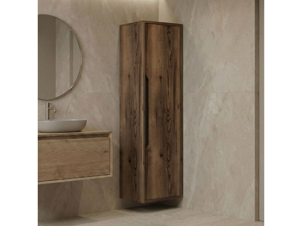 Mobile da bagno "Galia 40" - 40 x 30 x 138 cm - Noce scuro