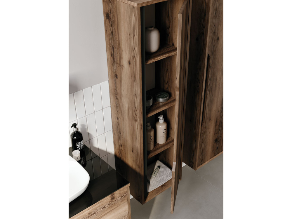 Mobile da bagno "Galia 40" - 40 x 30 x 138 cm - Noce scuro