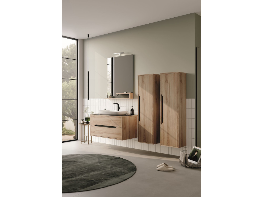 Mobile da bagno "Galia 40" - 40 x 30 x 138 cm - Rovere