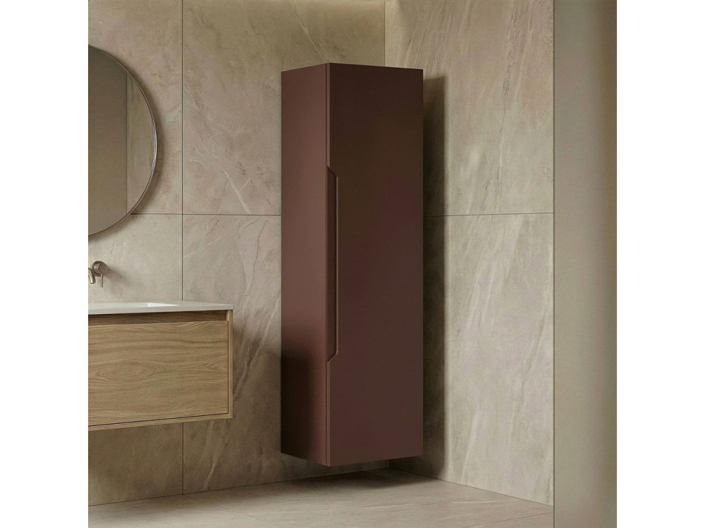 Mobile da bagno "Messina 40" - 40 x 32 x 138 cm - Rosso opaco