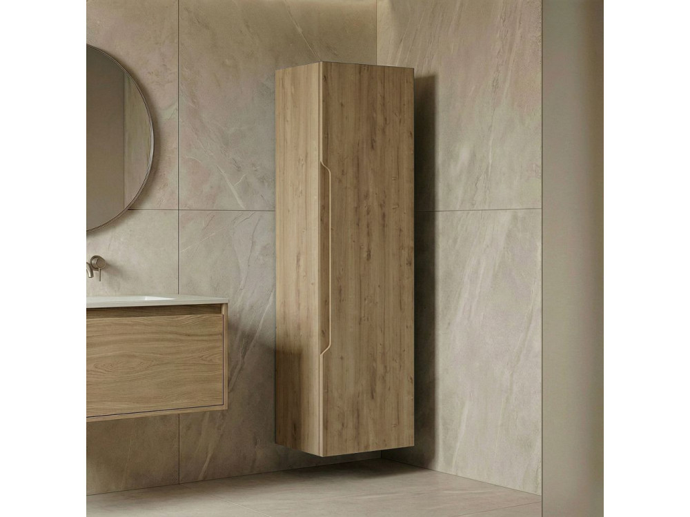 Mobile da bagno "Messina 40" - 40 x 32 x 138 cm - Rovere