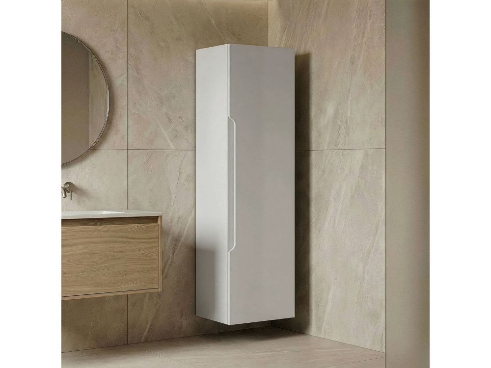 Mobile da bagno "Messina 40" - 40 x 32 x 138 cm - Bianco opaco