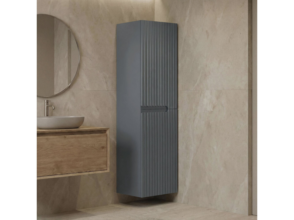 Mobile da bagno "Moonlight 40" - 40 x 27 x 138 cm - Grigio opaco