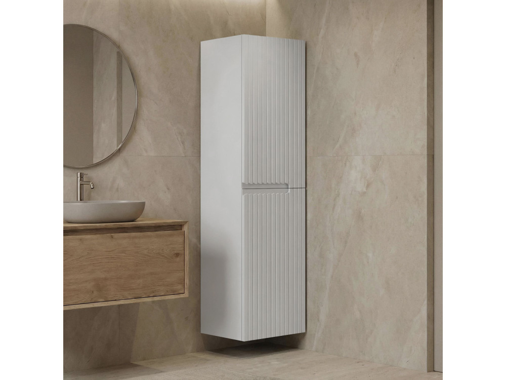 Mobile da bagno "Moonlight 40" - 40 x 27 x 138 cm - Bianco opaco