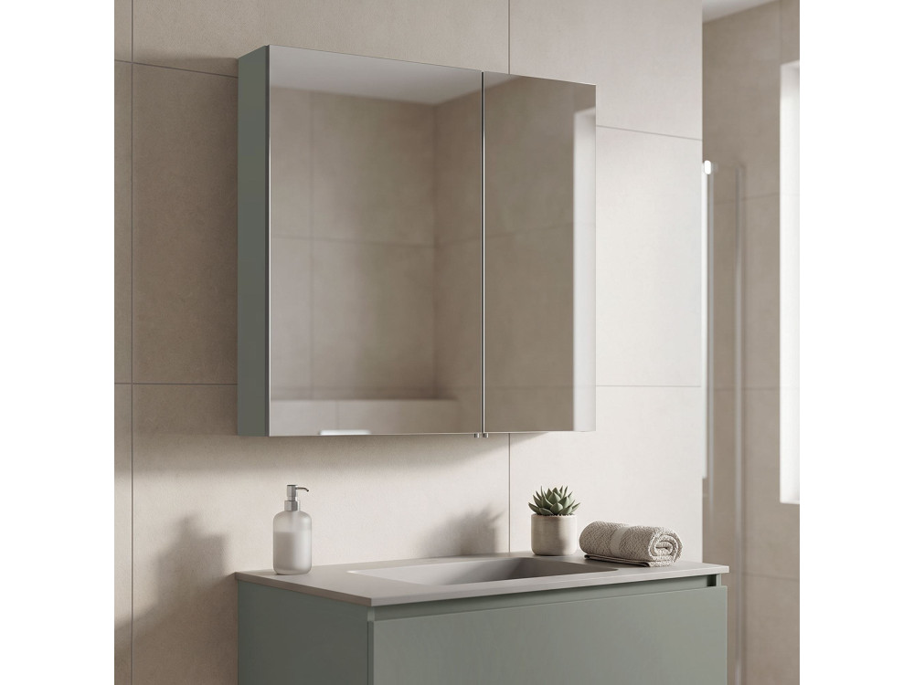Mobile da bagno "Bari 60" - 60 x 16 x 66 cm - Verde opaco