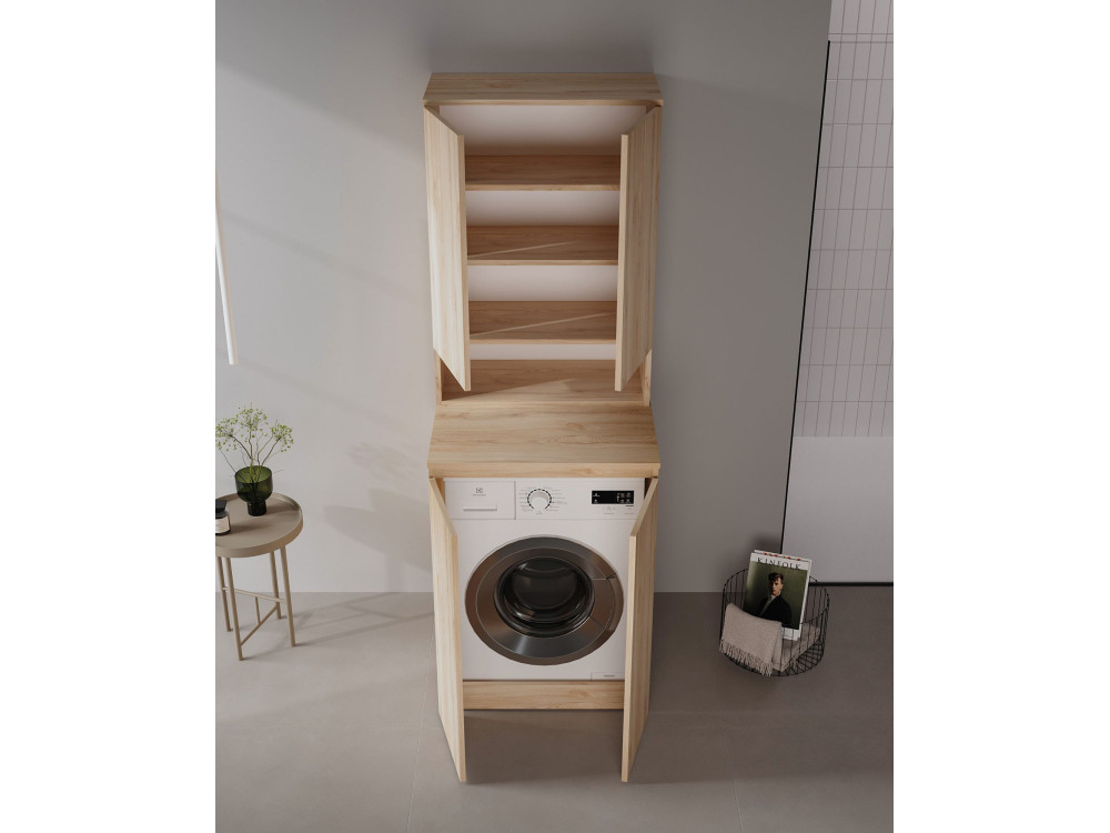 Mobile da bagno "Bosco Lume 70" - 70 x 36 x 100 cm - Rovere