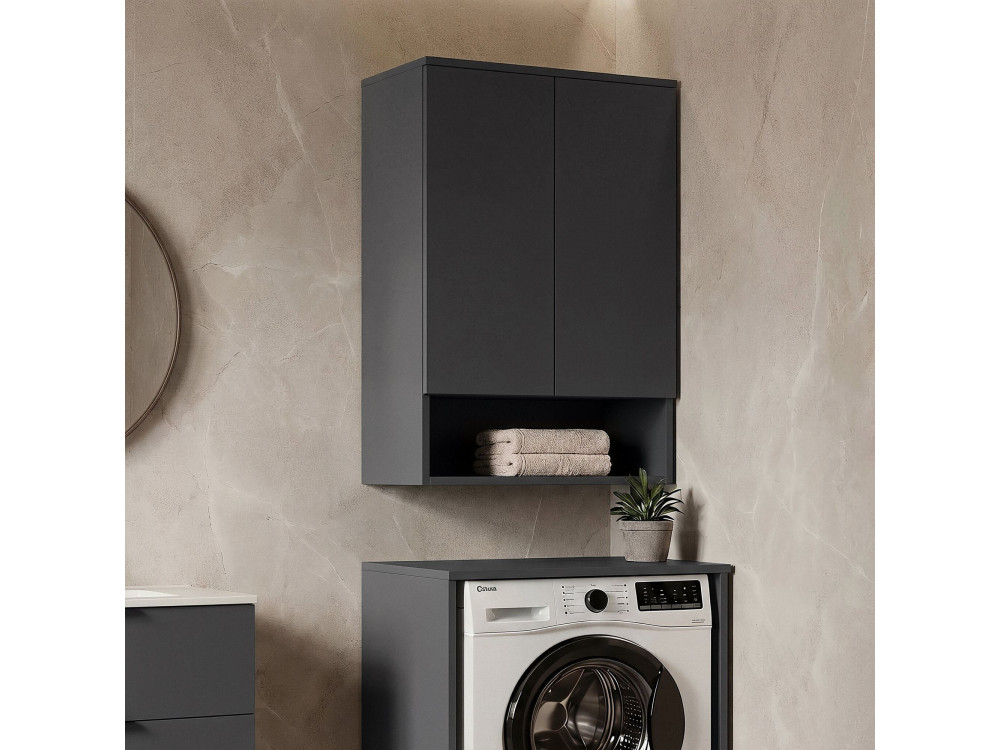Mobile da bagno "Bosco Lume 70" - 70 x 36 x 100 cm - Antracite opaco