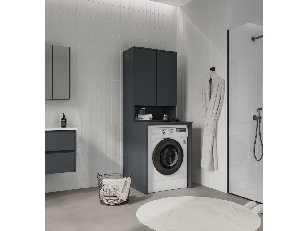 Mobile da bagno "Bosco Lume 70" - 70 x 36 x 100 cm - Antracite opaco