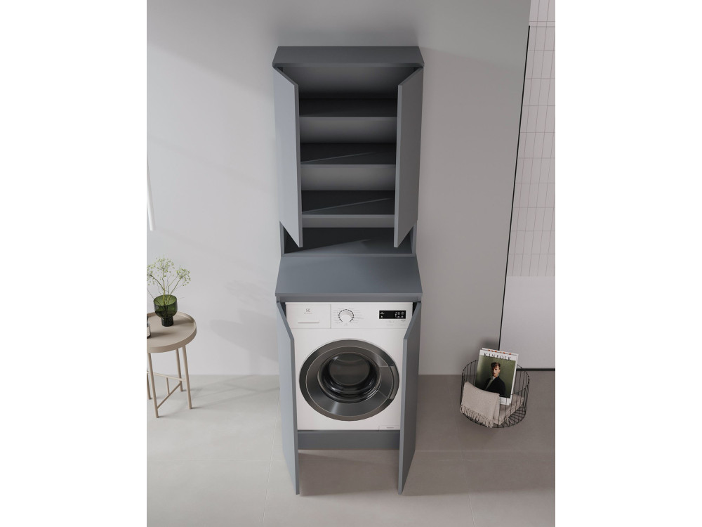 Mobile da bagno "Bosco Lume 70" - 70 x 36 x 100 cm - Antracite opaco
