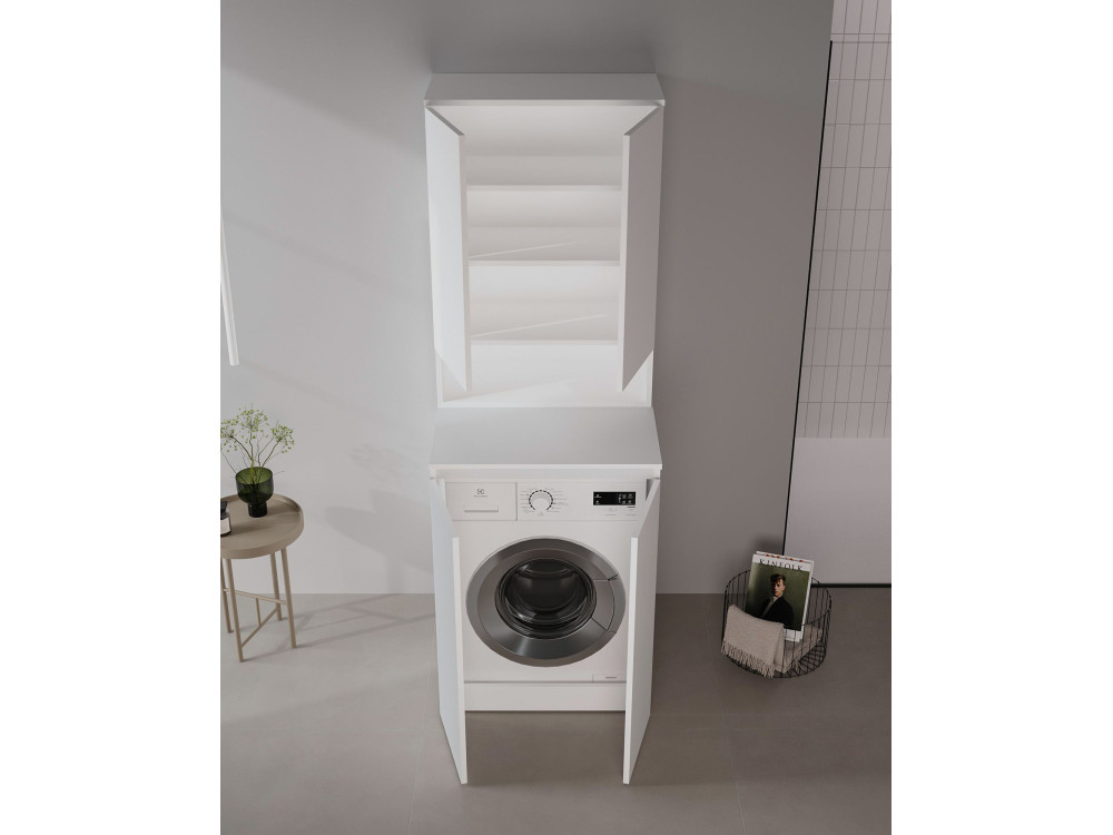 Mobile da bagno "Bosco Lume 70" - 70 x 36 x 100 cm - Bianco opaco