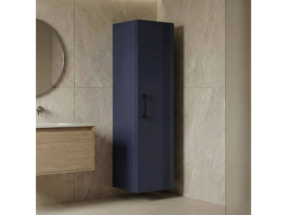 Mobile da bagno "Bari 40" - 40 x 32 x 138 cm - Blu navy opaco