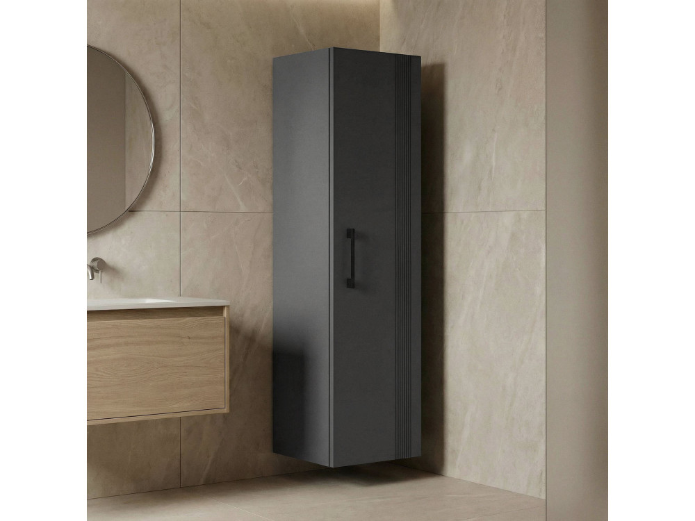 Mobile da bagno "Bari 40" - 40 x 32 x 138 cm - Antracite opaco