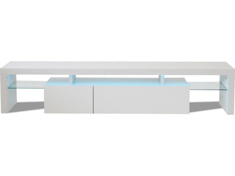 Mobile TV laccato LED "Tina" - 187,5 x 34 x 38 cm - Bianco