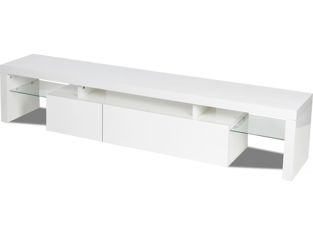 Mobile TV laccato LED "Tina" - 187,5 x 34 x 38 cm - Bianco