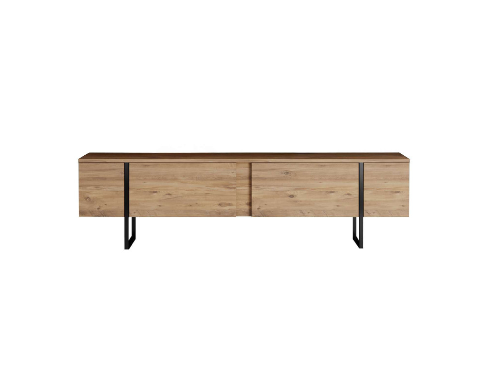 Porta TV in legno "Luxe" - 180 x 30 x 50 cm - Marrone