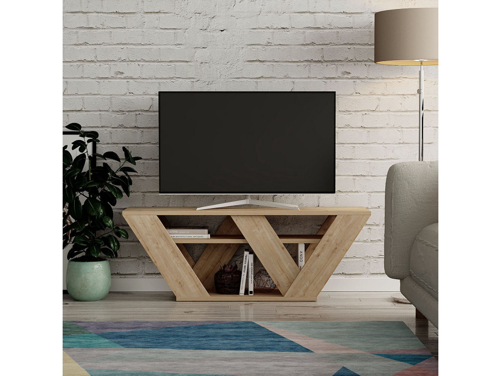 Porta TV in legno "Pipralla" - 110 x 30 x 40 cm - Rovere