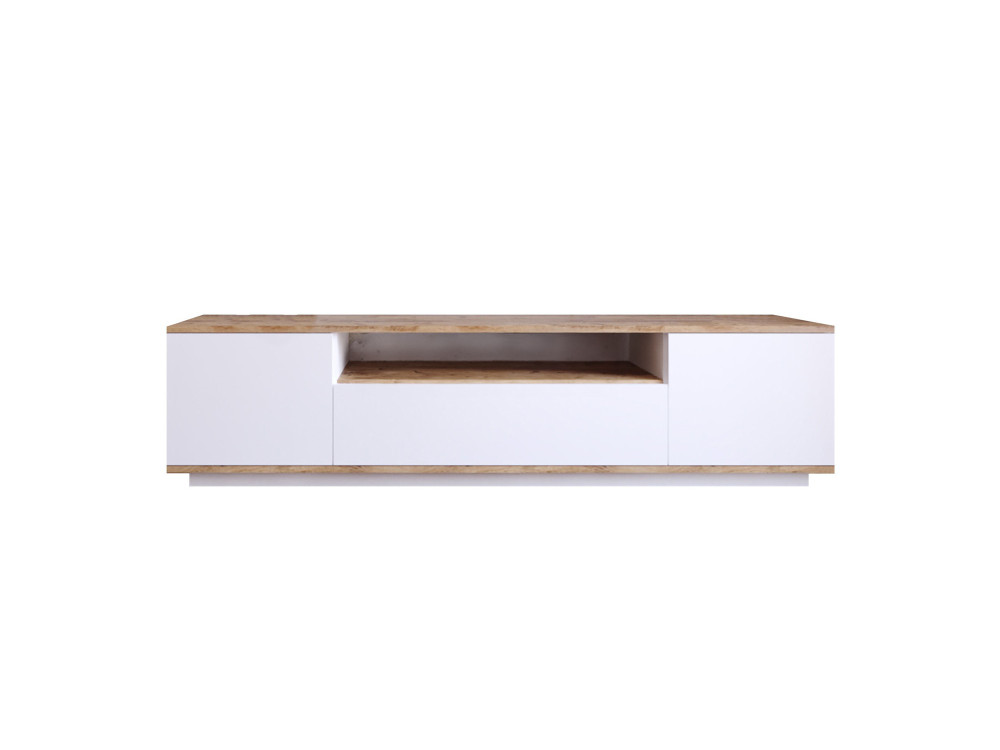 Mobile TV in legno "FR7" - 180 x 44 x 44 cm - Pino atlantico bianco