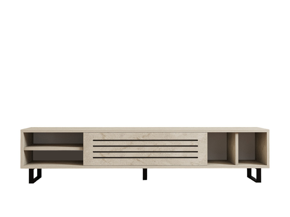 Porta TV in legno "Safir" - 160 x 40 x 35 cm - Travertino