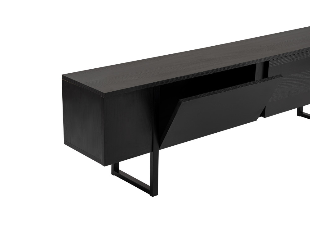 Porta TV in legno "Serenity" - 180 x 29 x 50 cm - Nero