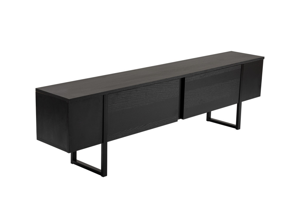 Porta TV in legno "Serenity" - 180 x 29 x 50 cm - Nero